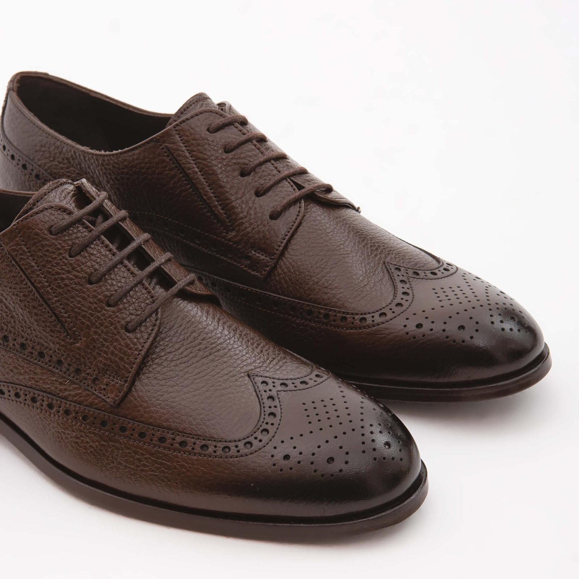 Tamer Tanca Erkek Hakiki Deri Kahverengi Klasik Ayakkabı