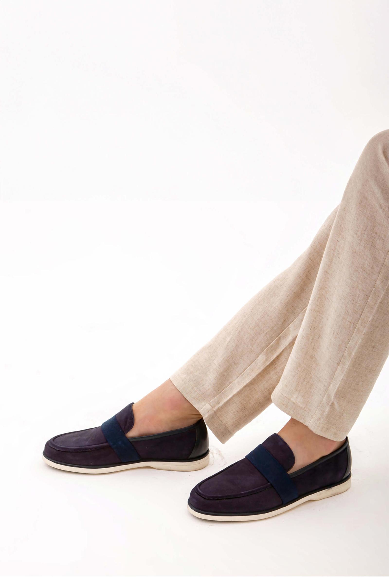 Tamer Tanca Tamer Tanca Erkek Hakiki Deri Lacivert Nubuk Casual Ayakkabı | FashFed Lacivert - 6. görsel