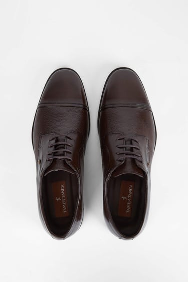  Tamer Tanca Erkek Hakiki Deri Kahverengi Klasik Ayakkabı