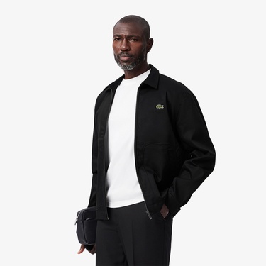  Lacoste Erkek Gömlek Yaka Siyah Ceket