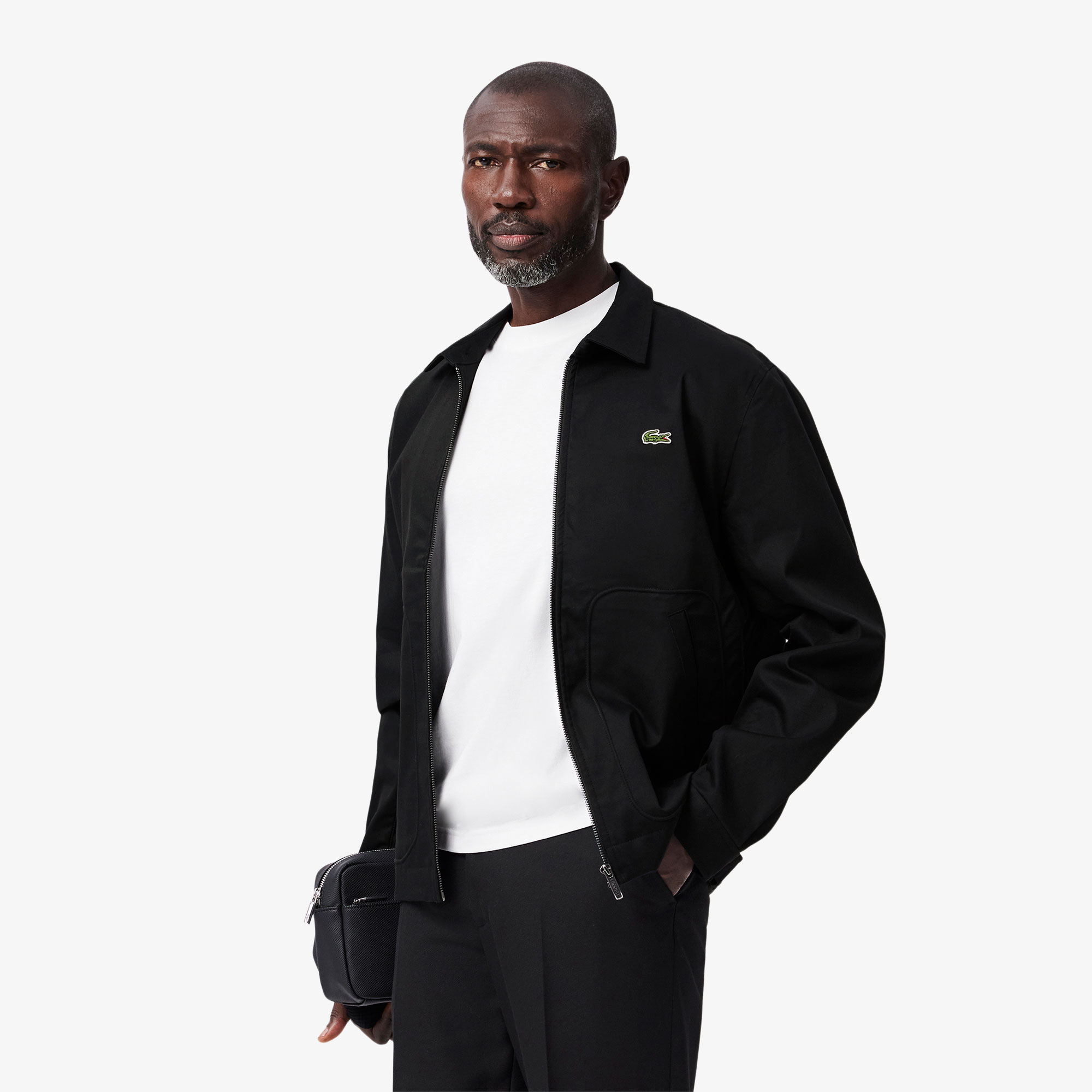  Lacoste Erkek Gömlek Yaka Siyah Ceket