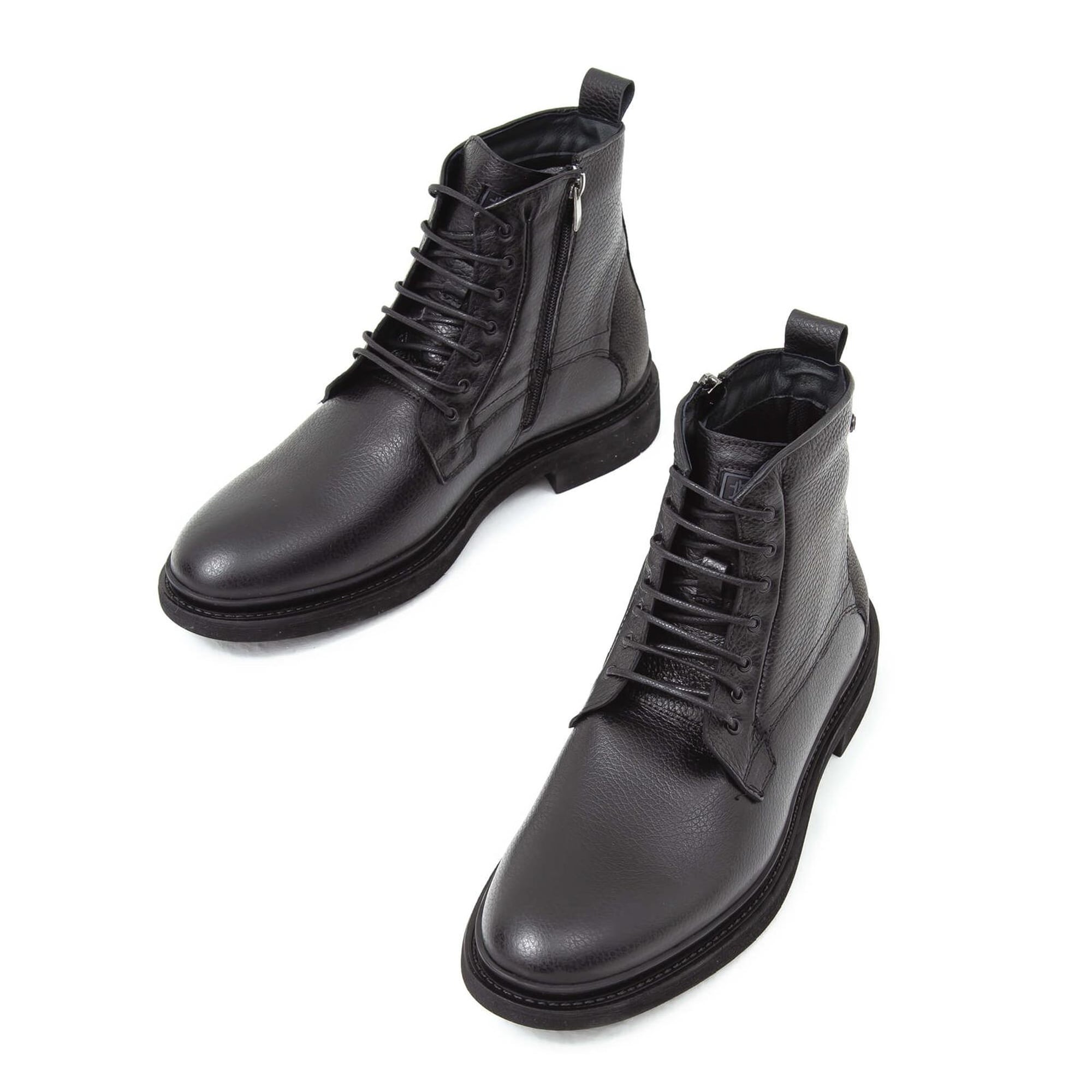 Tamer Tanca Erkek Hakiki Deri Siyah POSTAL Bot