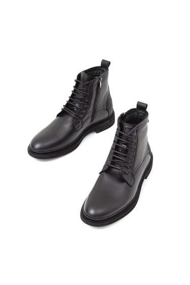  Tamer Tanca Erkek Hakiki Deri Siyah POSTAL Bot