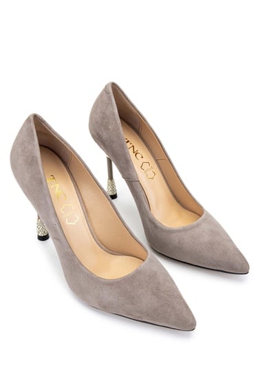  Tamer Tanca Kadın Hakiki Deri Vizon Süet Topuklu Ayakkabı