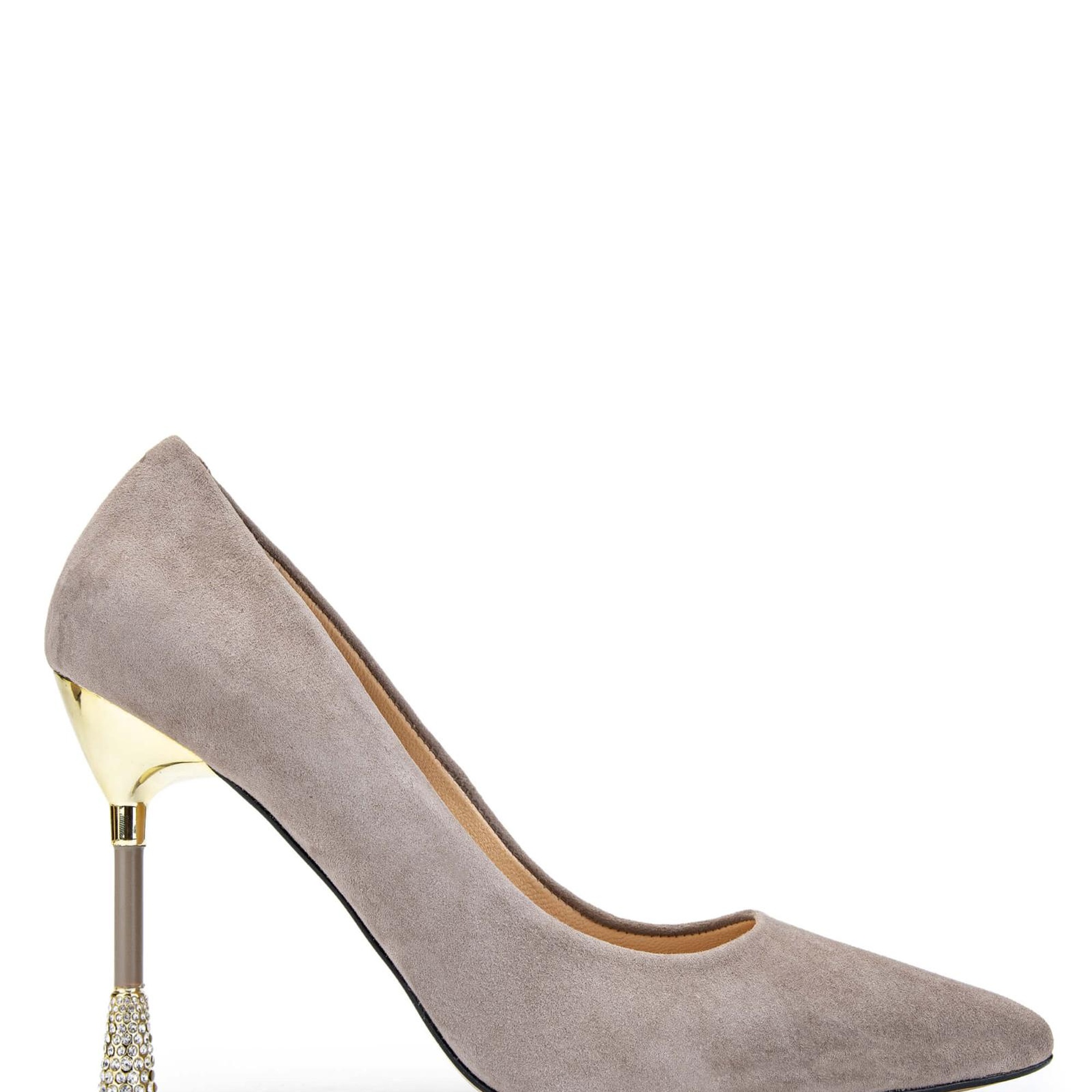 Tamer Tanca Kadın Hakiki Deri Vizon Süet Topuklu Ayakkabı