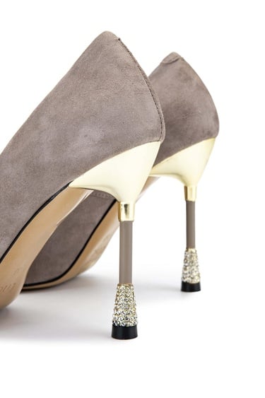  Tamer Tanca Kadın Hakiki Deri Vizon Süet Topuklu Ayakkabı