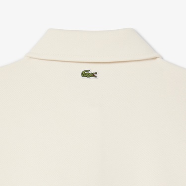  Lacoste Kadın Relaxed Fit Polo Yaka Krem Sweatshirt