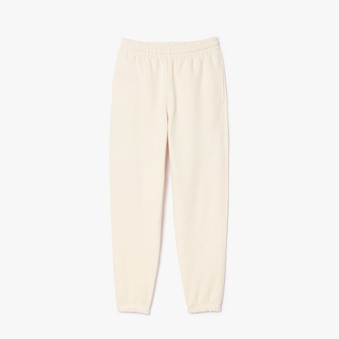  Kadın Straight Fit Krem Organik Pamuk Eşofman Altı