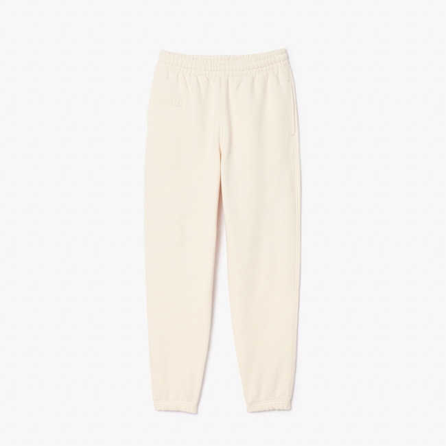  Kadın Straight Fit Krem Organik Pamuk Eşofman Altı