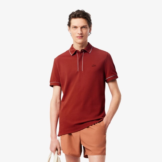  Lacoste Paris Erkek Regular Fit Kahverengi Polo