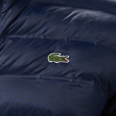  Lacoste Erkek Kapüşonlu Lacivert Mont