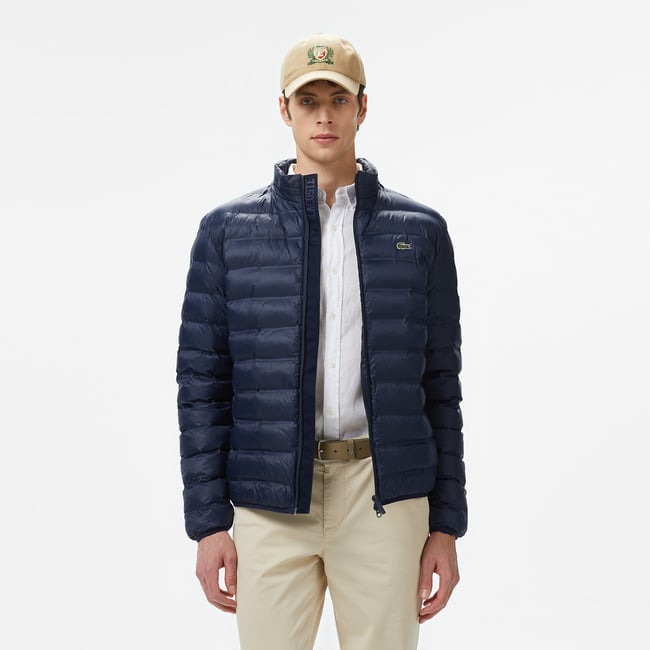  Lacoste Erkek Kapüşonlu Lacivert Mont