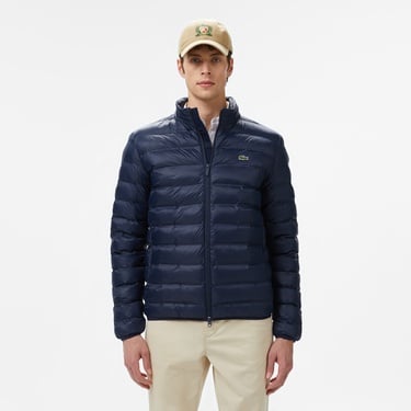  Lacoste Erkek Kapüşonlu Lacivert Mont