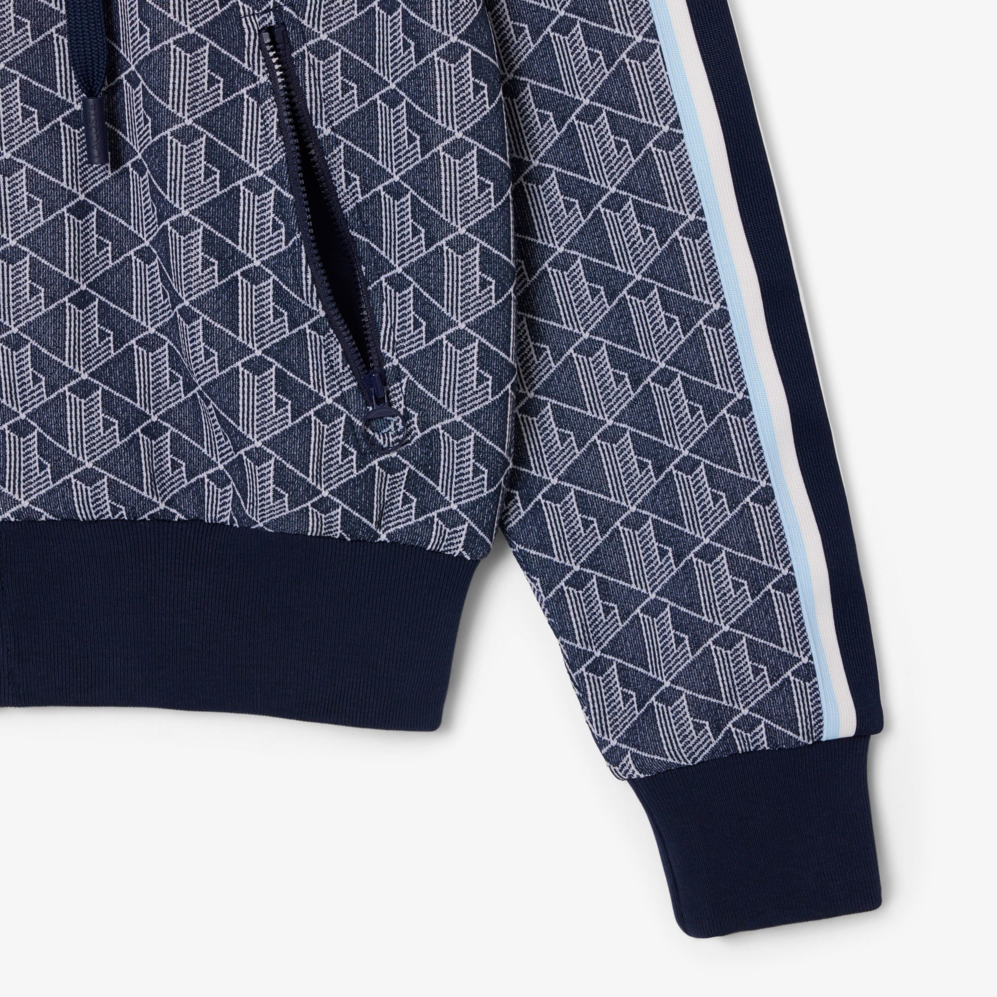 Lacoste Kadın Regular Fit Kapüşonlu Monogram Lacivert Sweatshirt