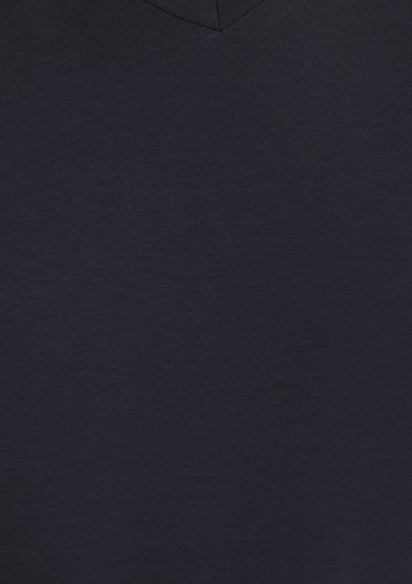  Mavi Stretch V Yaka Lacivert Basic Tişört Fitted / Vücuda Oturan Kesim 061748-17588