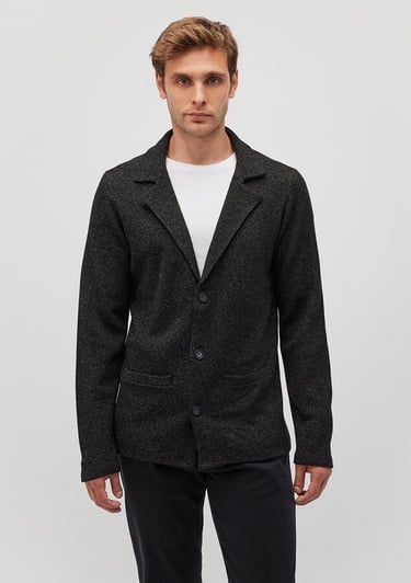  Mavi Siyah Triko Blazer Ceket 070699-900