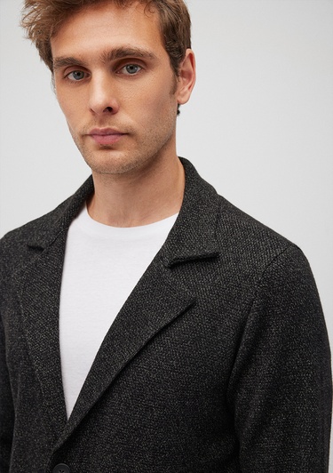  Mavi Siyah Triko Blazer Ceket 070699-900