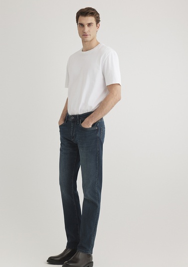  Mavi Marcus Mavi Premium Puslu Koyu Mavi Jean Pantolon 0035128946