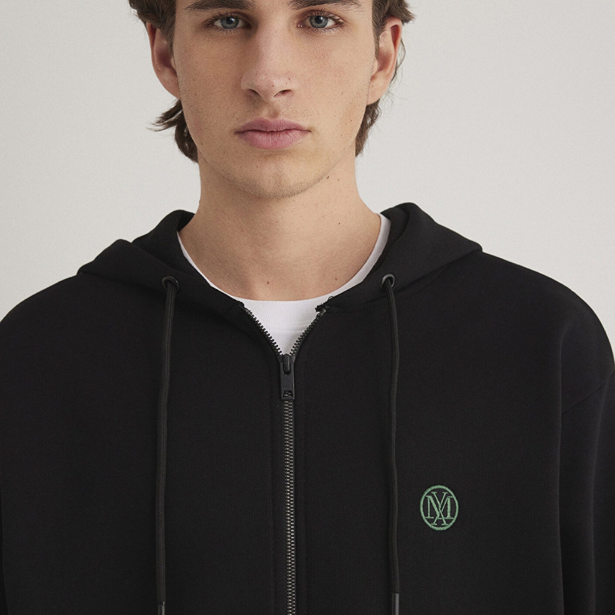 Mavi Mavi Logolu Kapüşonlu Fermuarlı Siyah Sweatshirt 066979-900