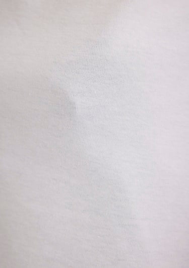  Mavi Ribana Detaylı Beyaz Tişört Fitted / Vücuda Oturan Kesim 063747-620