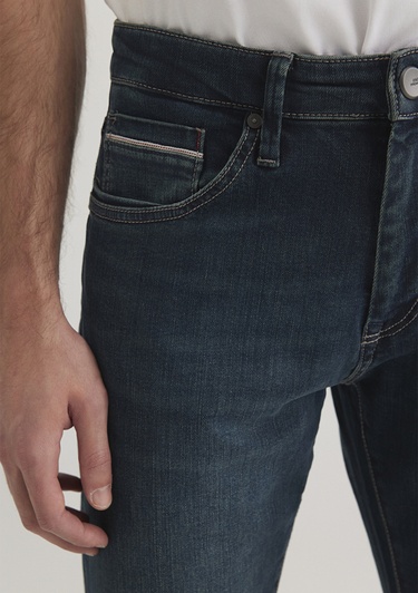  Mavi Marcus Mavi Premium Puslu Koyu Mavi Jean Pantolon 0035128946