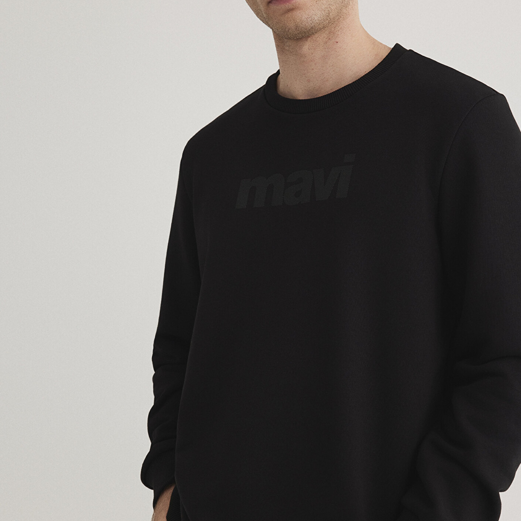 Mavi Mavi Logo Baskılı Siyah Sweatshirt 066303-900