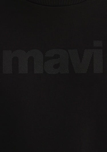  Mavi Mavi Logo Baskılı Siyah Sweatshirt 066303-900
