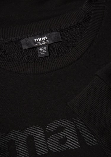  Mavi Mavi Logo Baskılı Siyah Sweatshirt 066303-900