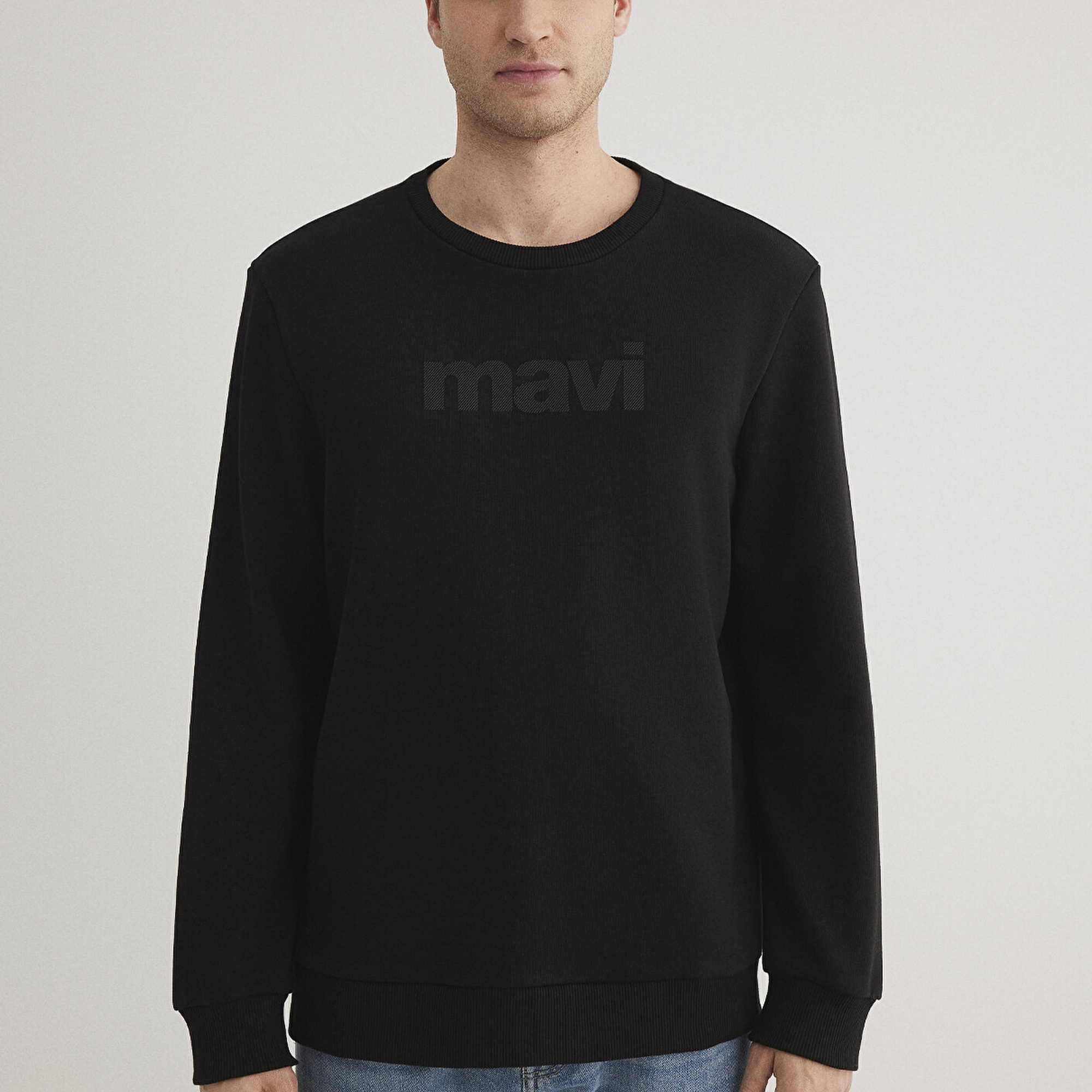 Mavi Mavi Logo Baskılı Siyah Sweatshirt 066303-900
