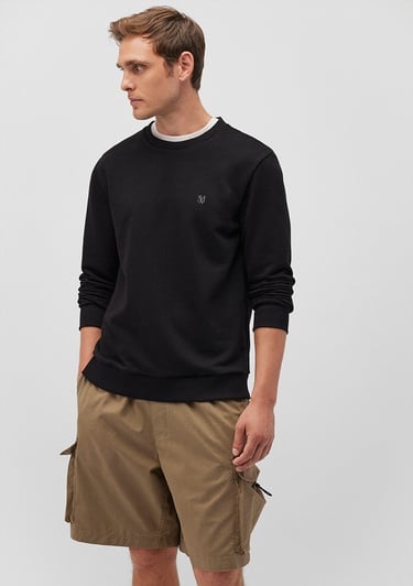  Mavi Bisiklet Yaka Siyah Basic Sweatshirt 065751-900