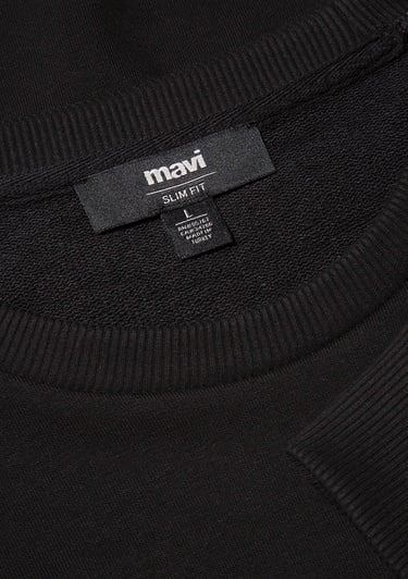  Mavi Bisiklet Yaka Siyah Basic Sweatshirt 065751-900