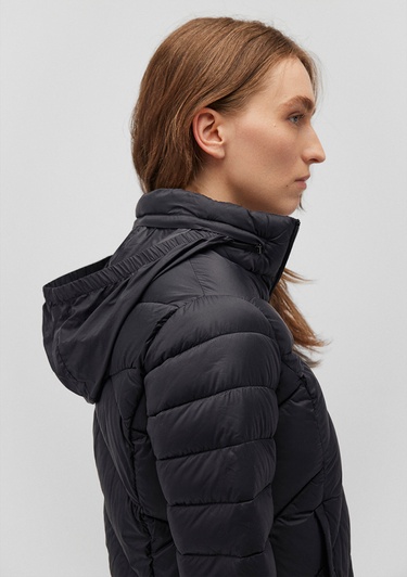  Mavi Dik Yaka Siyah Şişme Mont 110698-900