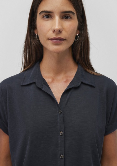  Mavi Lux Touch TENCEL TM Siyah Modal Gömlek Regular Fit / Normal Kesim 168081-900