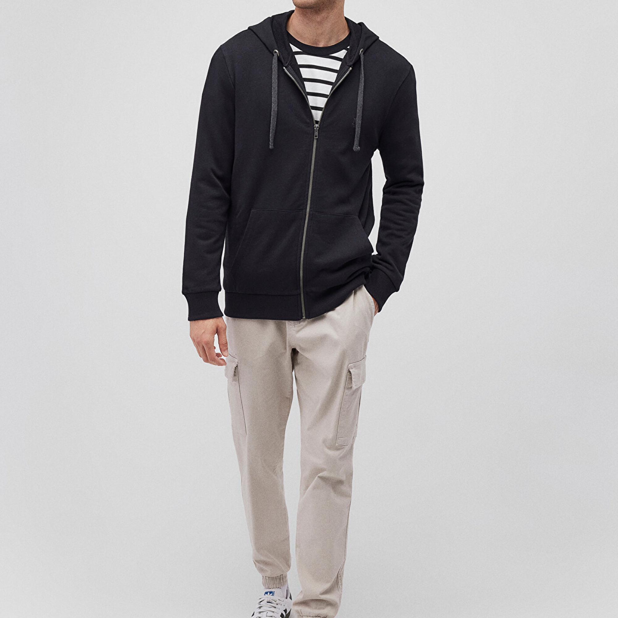 Mavi Mavi Logolu Fermuarlı Siyah Sweatshirt 065582-900