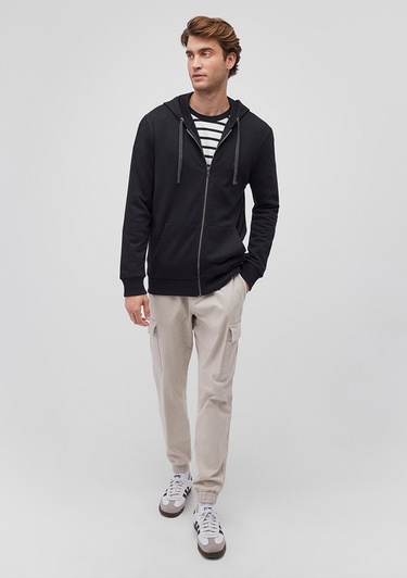  Mavi Mavi Logolu Fermuarlı Siyah Sweatshirt 065582-900