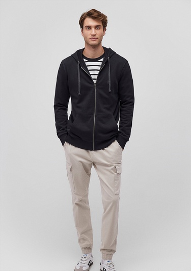  Mavi Mavi Logolu Fermuarlı Siyah Sweatshirt 065582-900