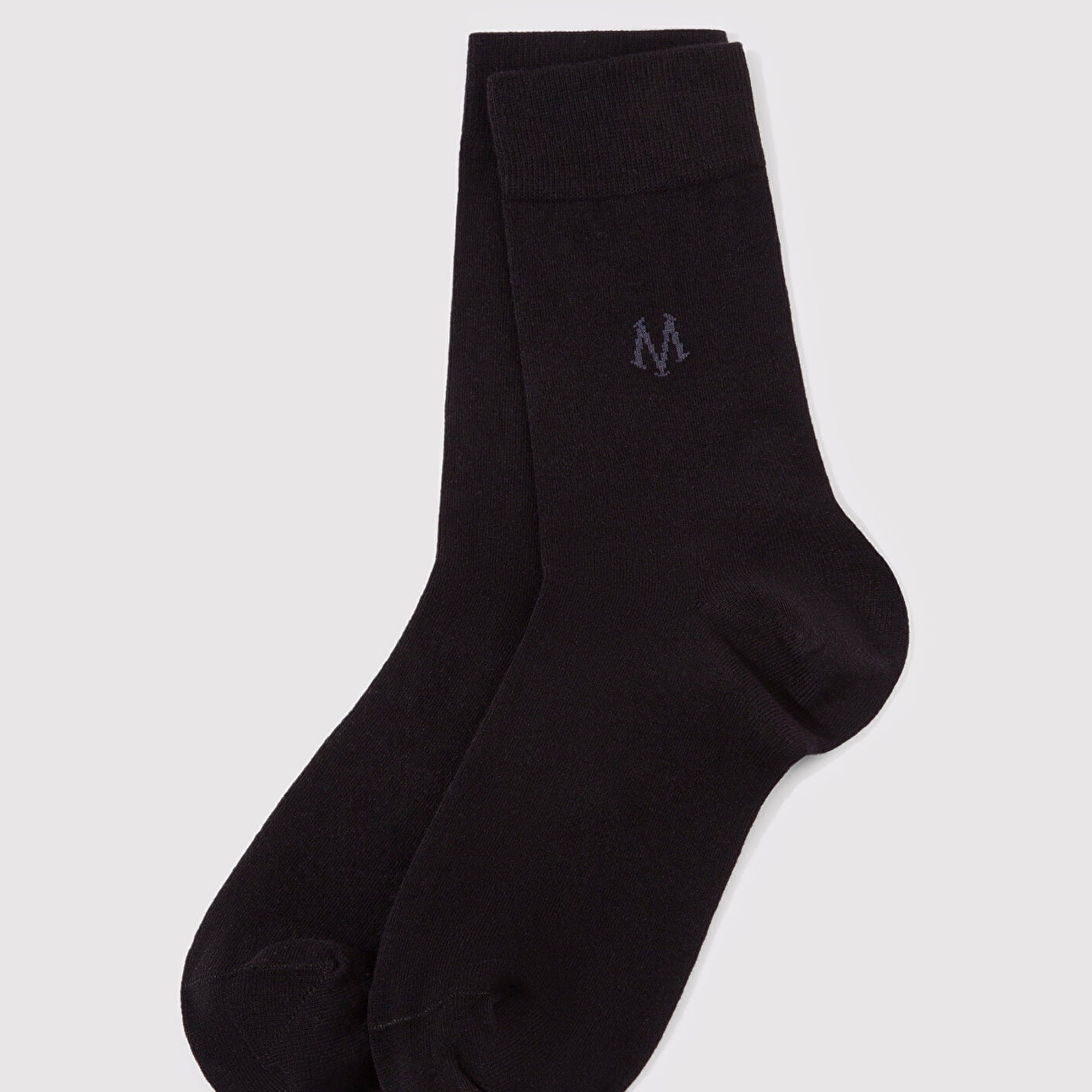 Mavi Mavi Logo Baskılı Siyah Soket Çorap 090250-26341