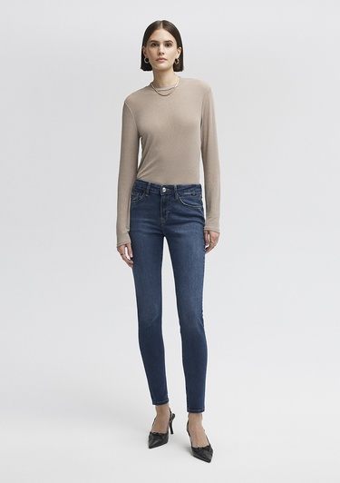  Mavi Alissa Casual Koyu Mavi Jean Pantolon 1067835246