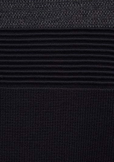  Mavi Blok Renkli Bisiklet Yaka Kazak Fitted / Vücuda Oturan Kesim 070377-900