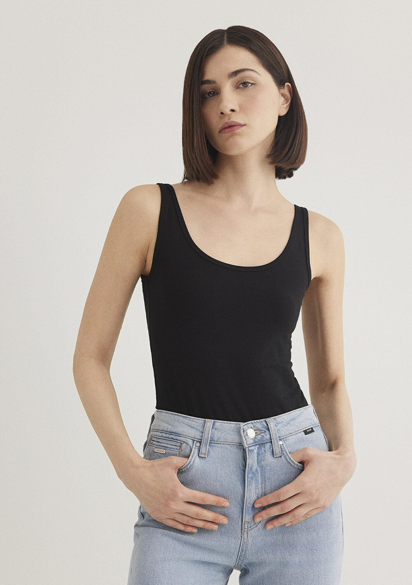  Mavi Siyah Basic Stretch Atlet Fitted / Vücuda Oturan Kesim 164156-900