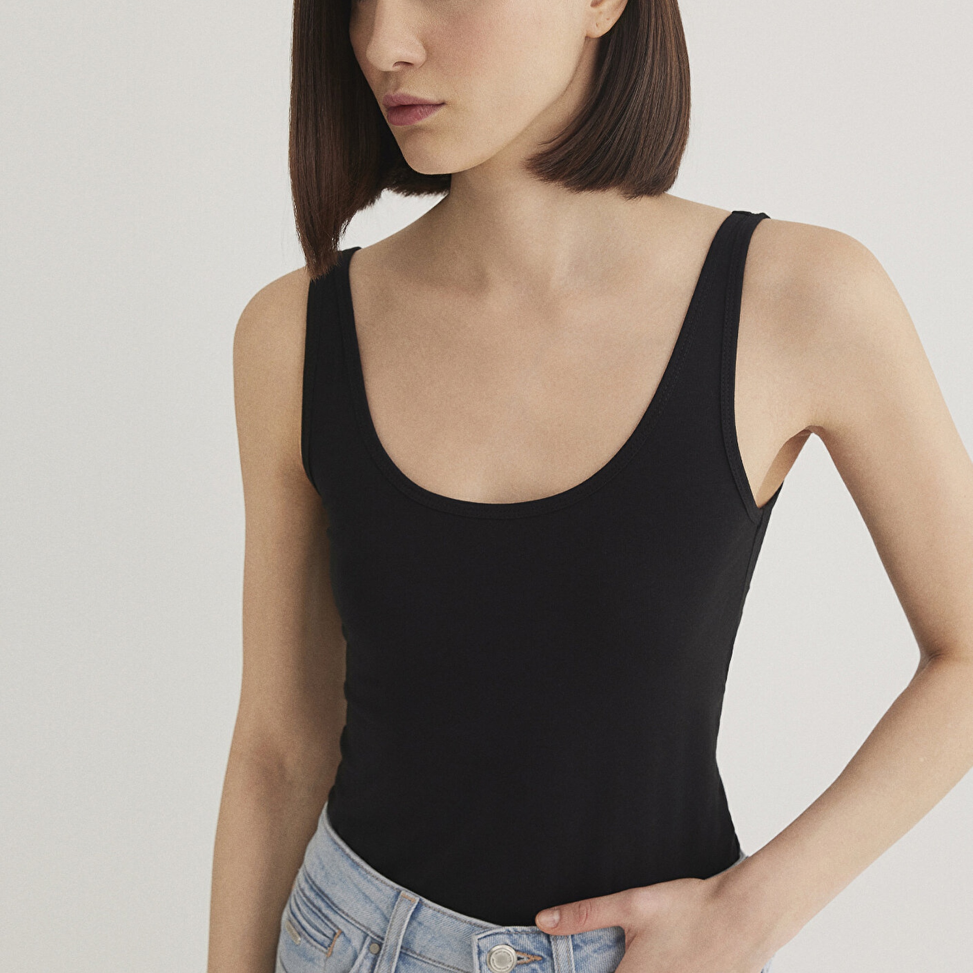 Mavi Siyah Basic Stretch Atlet Fitted / Vücuda Oturan Kesim 164156-900