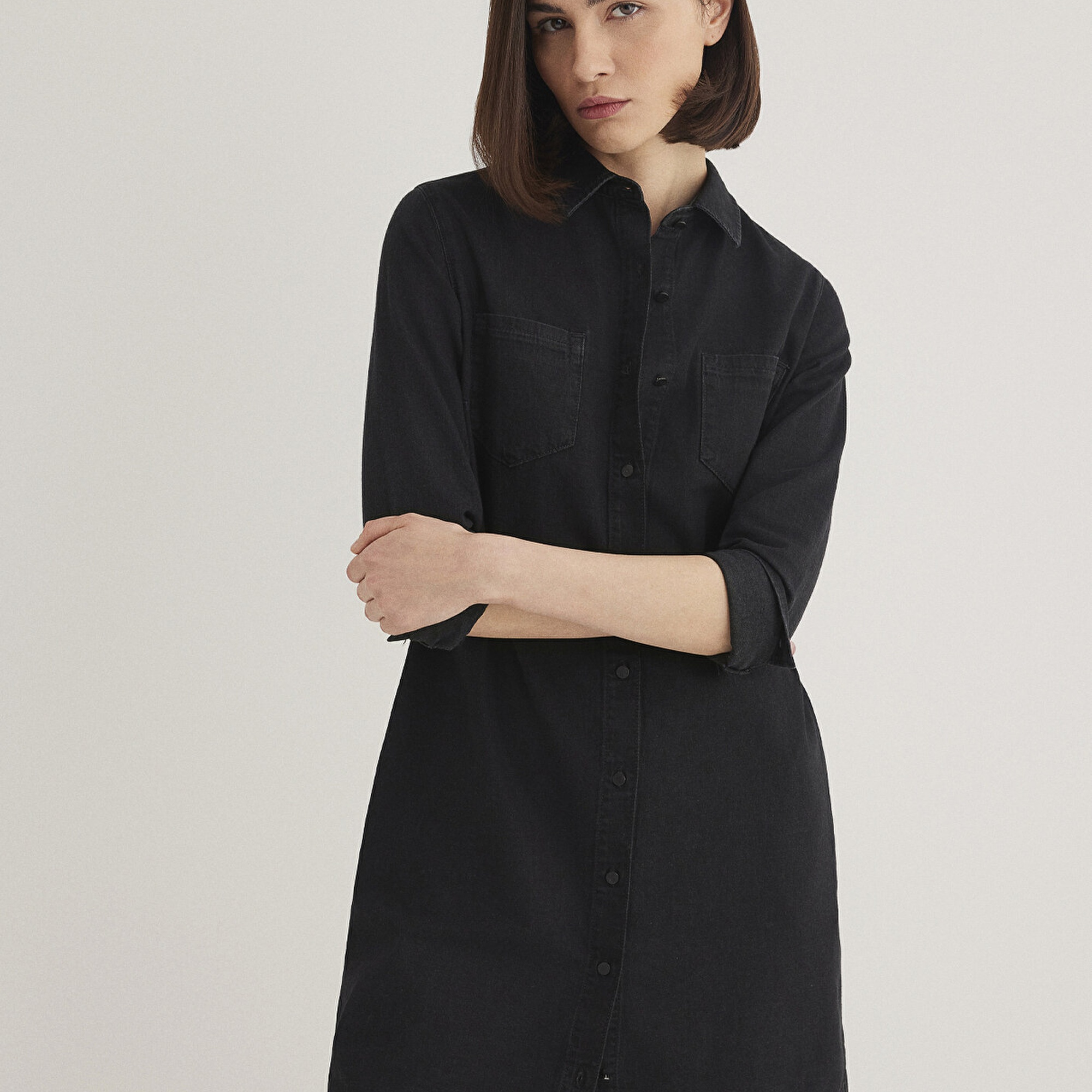 Mavi Liz Casual Gri Jean Elbise 130656-34926