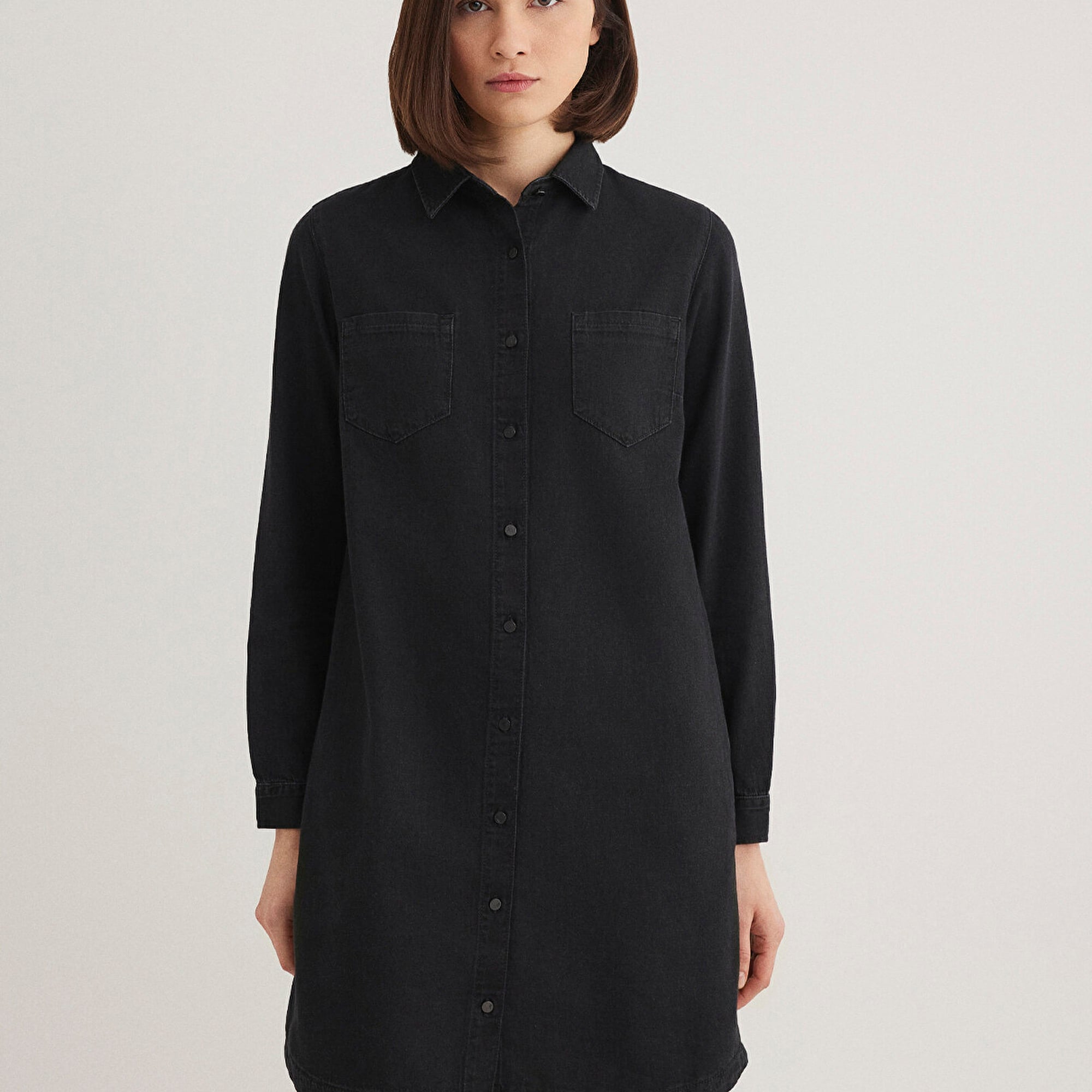 Mavi Liz Casual Gri Jean Elbise 130656-34926