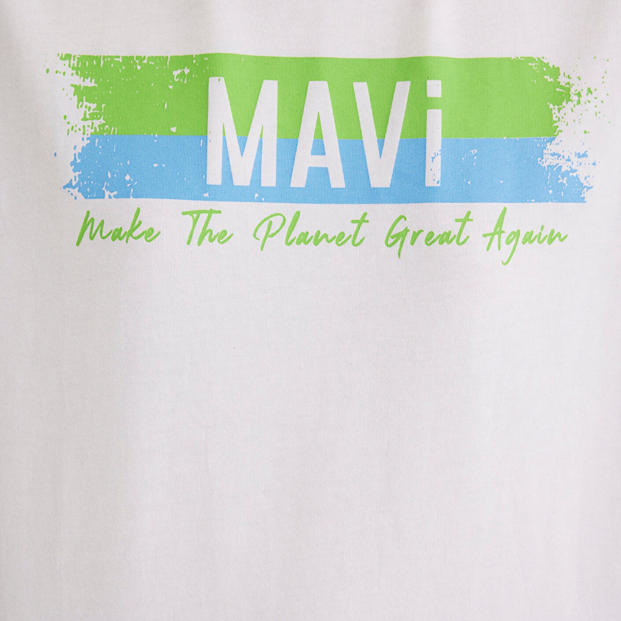 Mavi Make The Planet Great Again Baskılı Tişört Regular Fit / Normal Kesim 168752-620