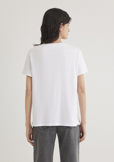  Mavi Beyaz Basic Tişört Regular Fit / Normal Kesim 1600955-620