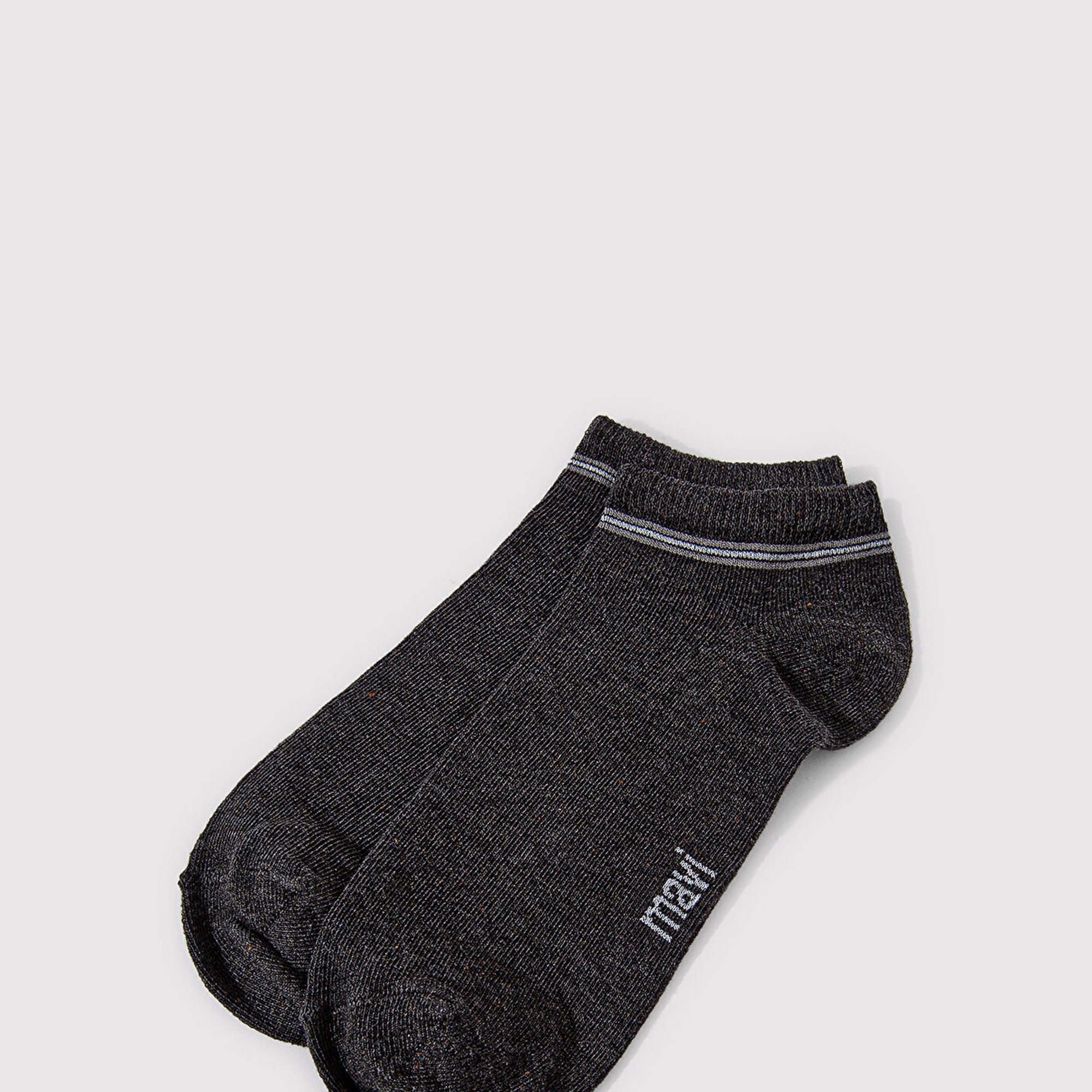 Mavi 2li Gri Patik Çorap 090984-25765