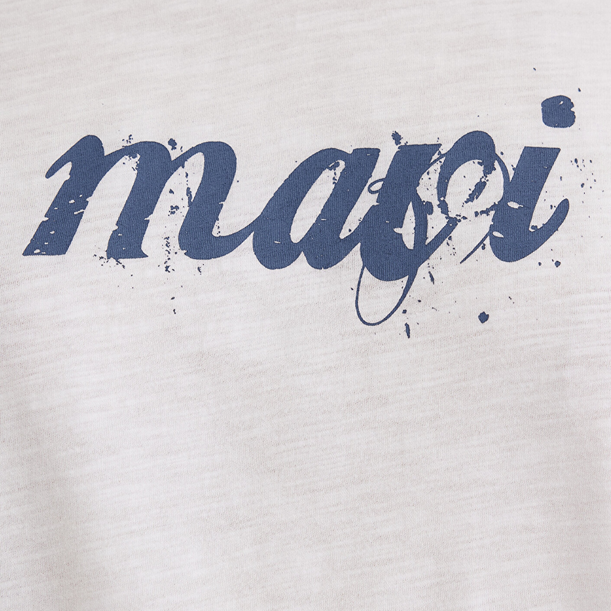 Mavi Mavi Logo Baskılı Beyaz Tişört Loose Fit / Bol Rahat Kesim 166422-620