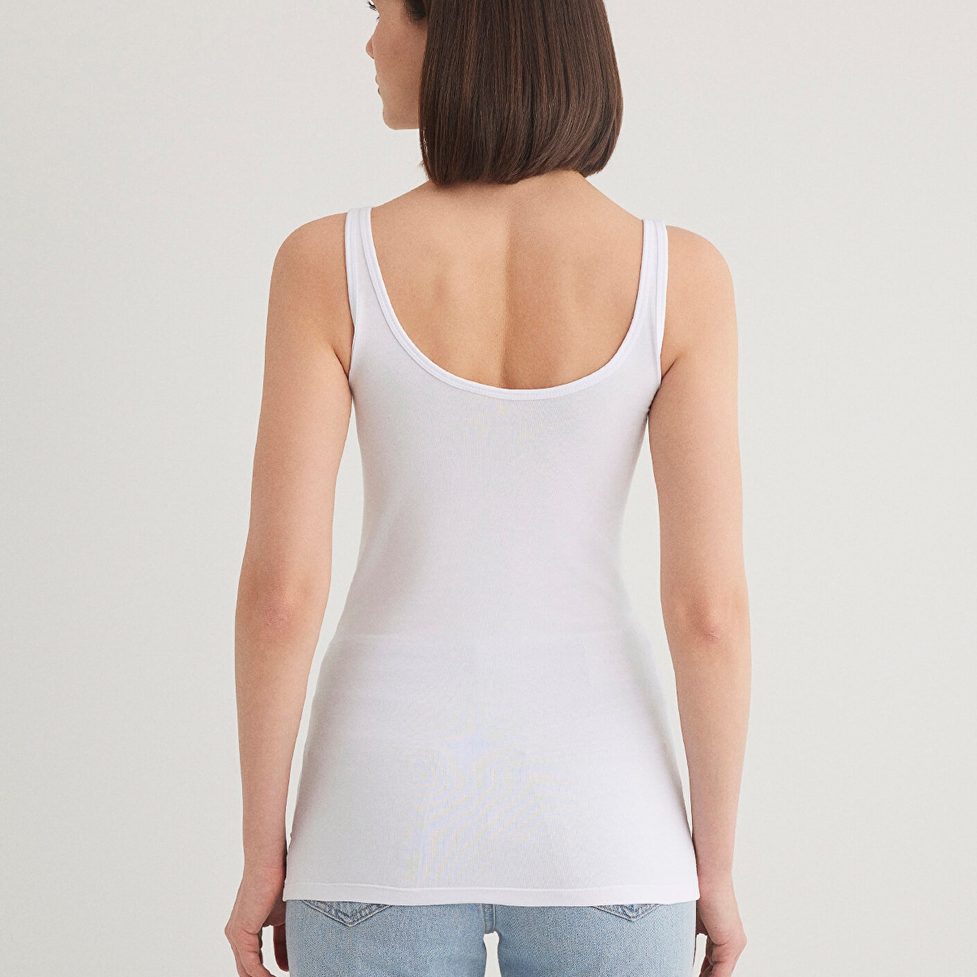 Mavi Beyaz Basic Stretch Atlet Fitted / Vücuda Oturan Kesim 164156-620