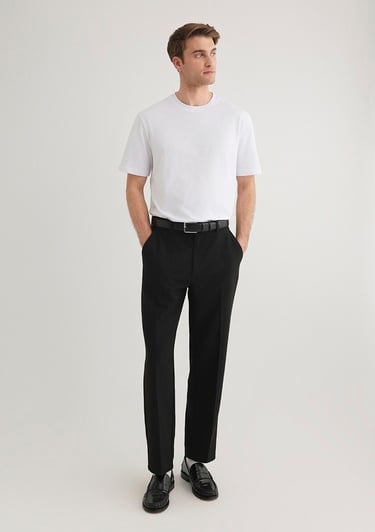  Mavi Beyaz Basic Tişört Slim Long Fit / Slim Uzun Kesim 067082-620