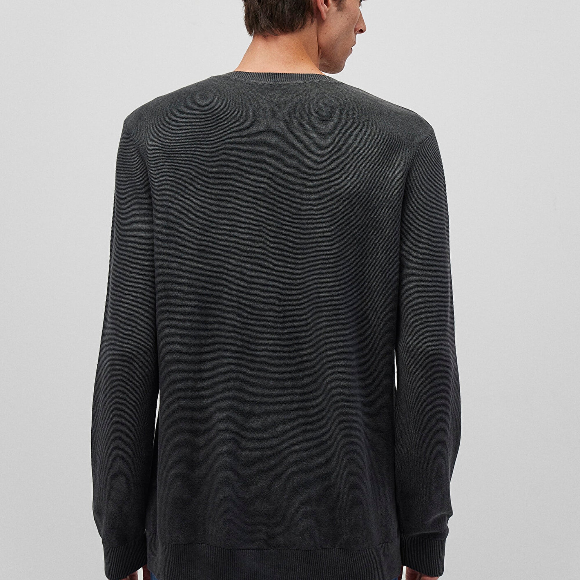 Mavi Bisiklet Yaka Antrasit Basic Kazak Slim Fit / Dar Kesim 070803-34314